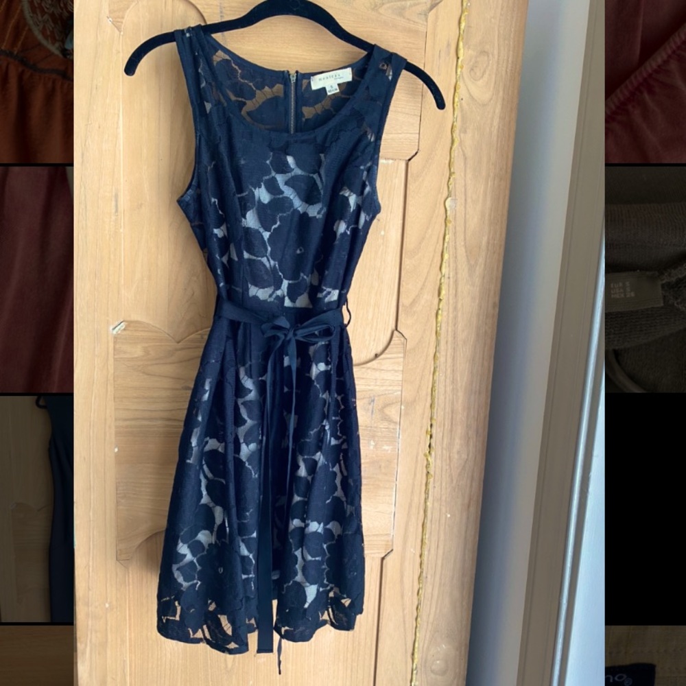 Black Lace Dress with cinched waist